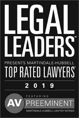 Legal Leaders | Presents Martindale-Hubbell | Top Rated Lawyers | 2019 | AV | Preeminent